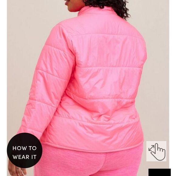 Torrid Size 5 Pink Puffer Jacket New - Picture 4 of 4